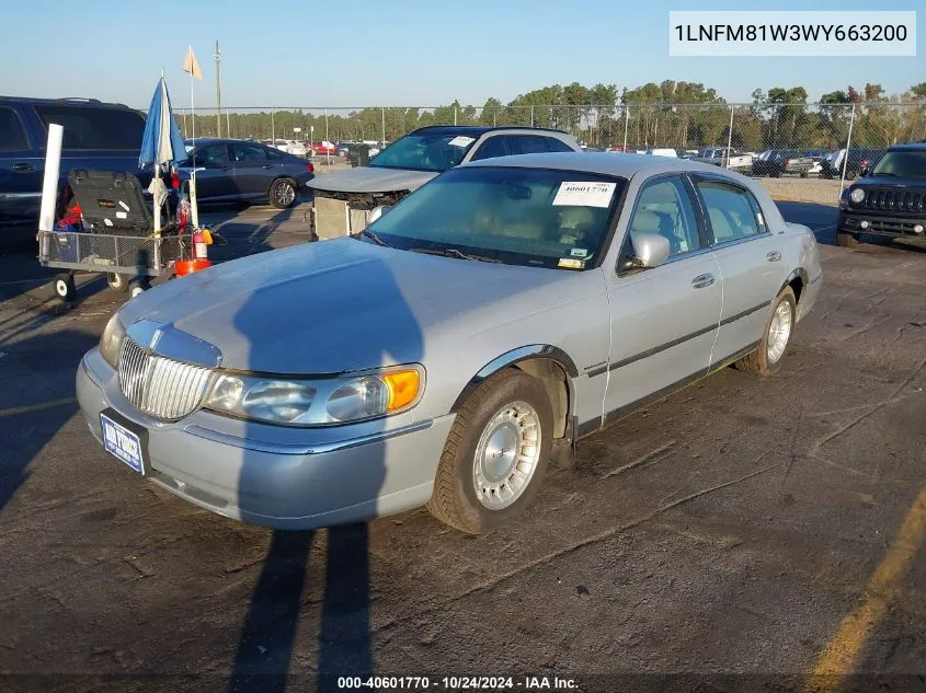 1998 Lincoln Town Car Executive VIN: 1LNFM81W3WY663200 Lot: 40601770