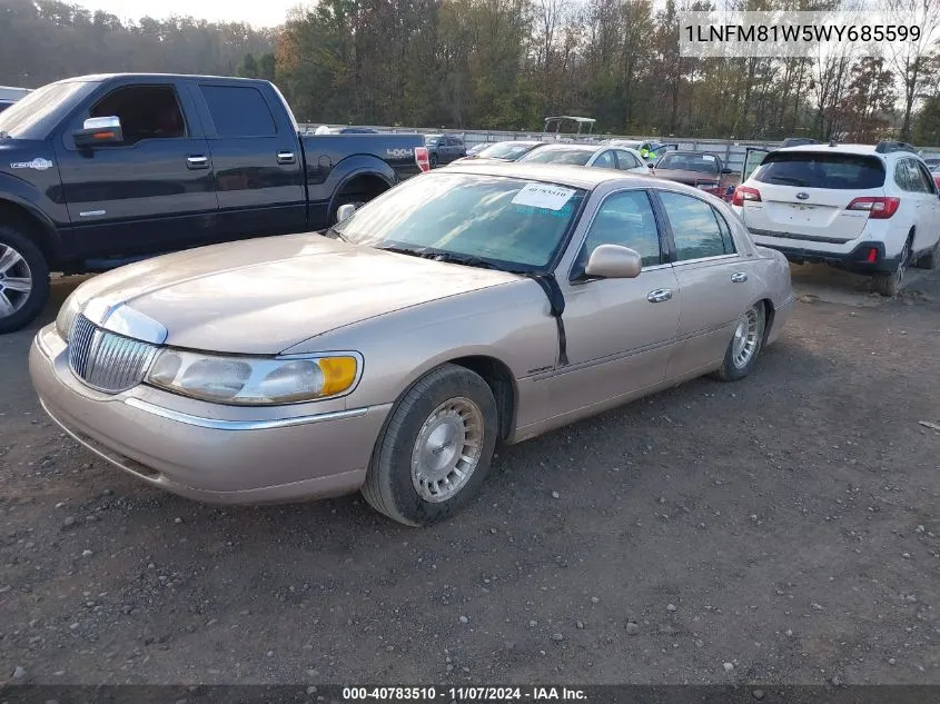 1998 Lincoln Town Car Executive VIN: 1LNFM81W5WY685599 Lot: 40783510