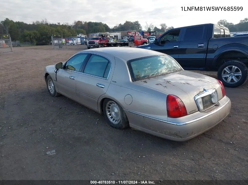 1998 Lincoln Town Car Executive VIN: 1LNFM81W5WY685599 Lot: 40783510