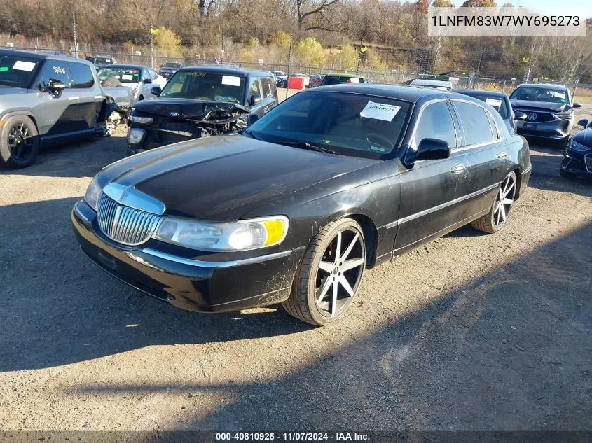 1998 Lincoln Town Car Cartier VIN: 1LNFM83W7WY695273 Lot: 40810925