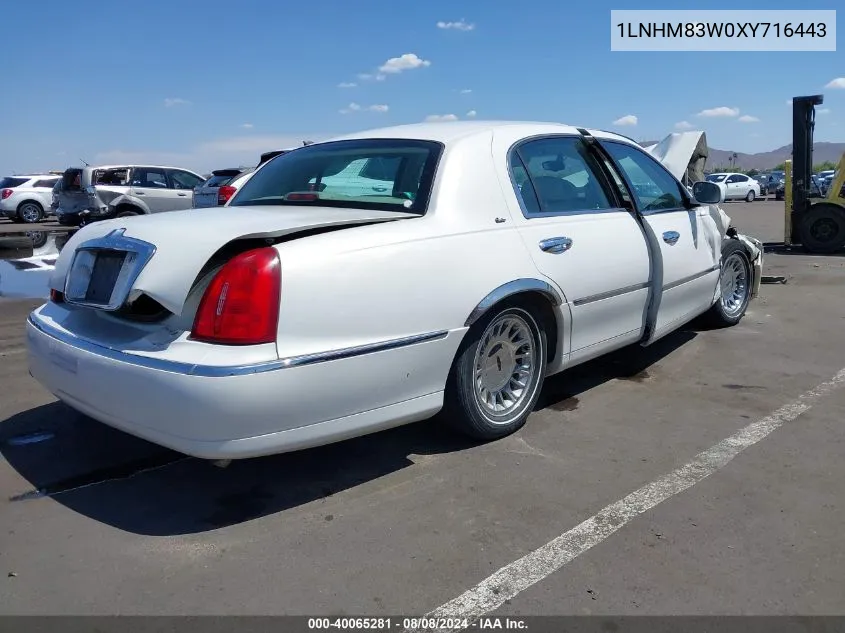 1999 Lincoln Town Car Cartier VIN: 1LNHM83W0XY716443 Lot: 40065281