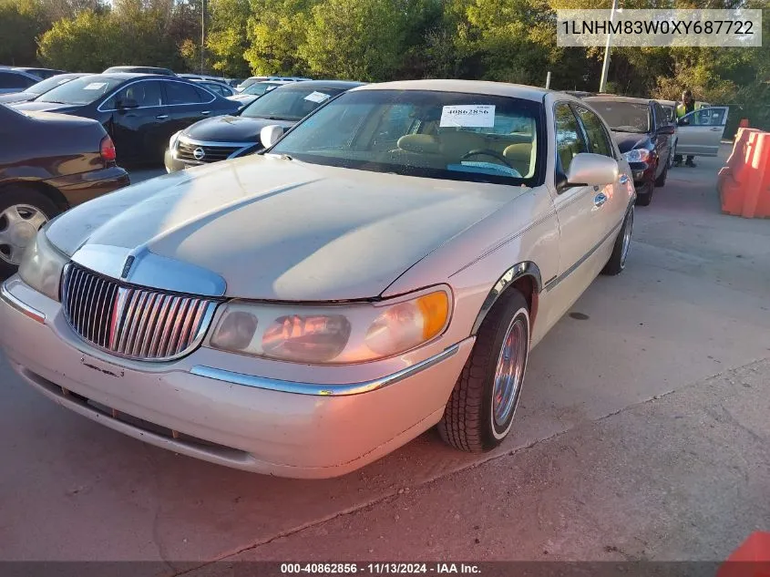 1999 Lincoln Town Car Cartier VIN: 1LNHM83W0XY687722 Lot: 40862856