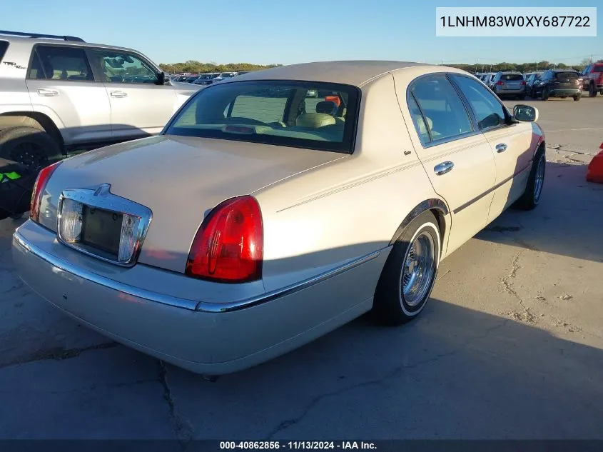 1999 Lincoln Town Car Cartier VIN: 1LNHM83W0XY687722 Lot: 40862856