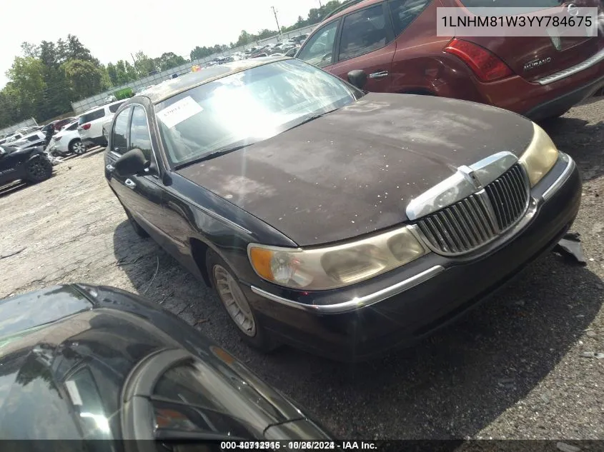 2000 Lincoln Town Car Executive VIN: 1LNHM81W3YY784675 Lot: 40712915