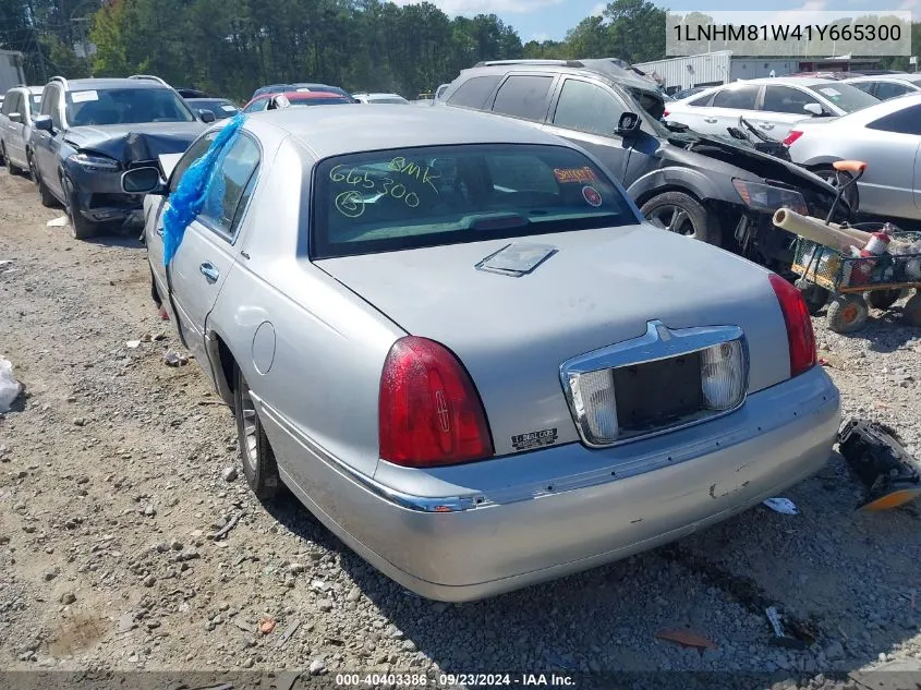 2001 Lincoln Town Car Executive VIN: 1LNHM81W41Y665300 Lot: 40403386