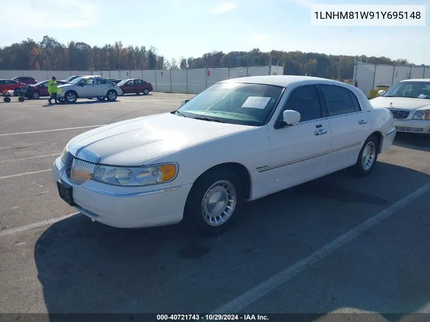 2001 Lincoln Town Car Executive VIN: 1LNHM81W91Y695148 Lot: 40721743