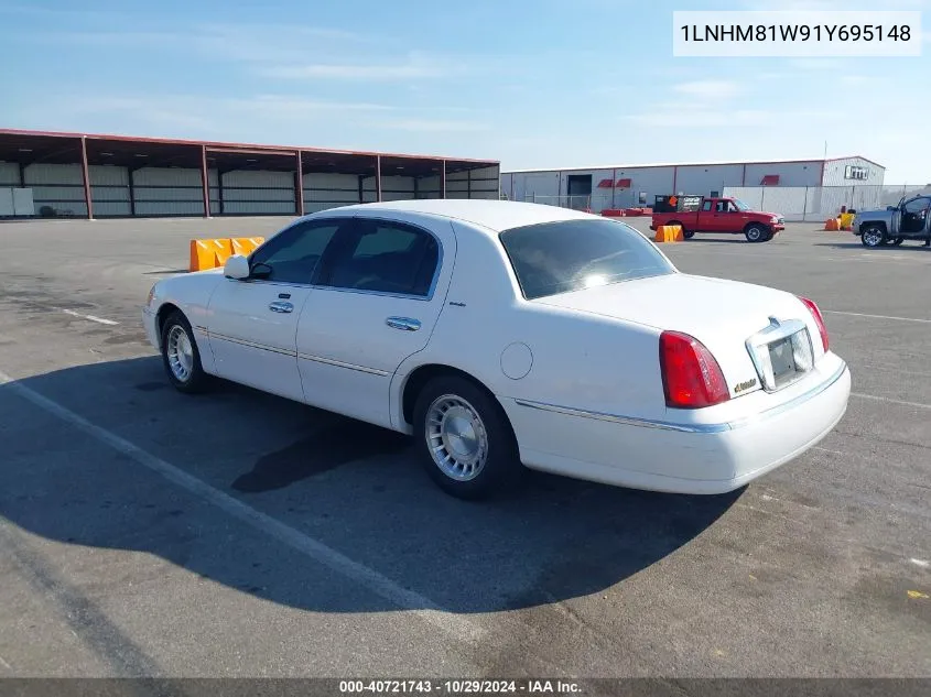 1LNHM81W91Y695148 2001 Lincoln Town Car Executive