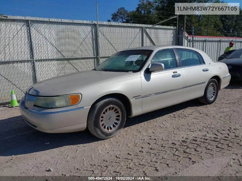 2002 Lincoln Town Car Cartier VIN: 1LNHM83W72Y667105 Lot: 40472524