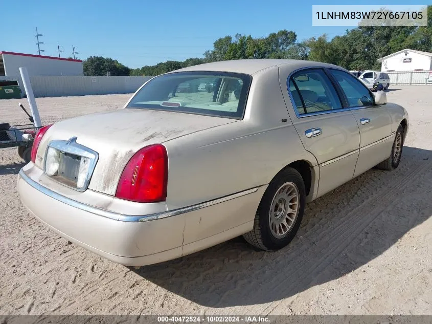 2002 Lincoln Town Car Cartier VIN: 1LNHM83W72Y667105 Lot: 40472524