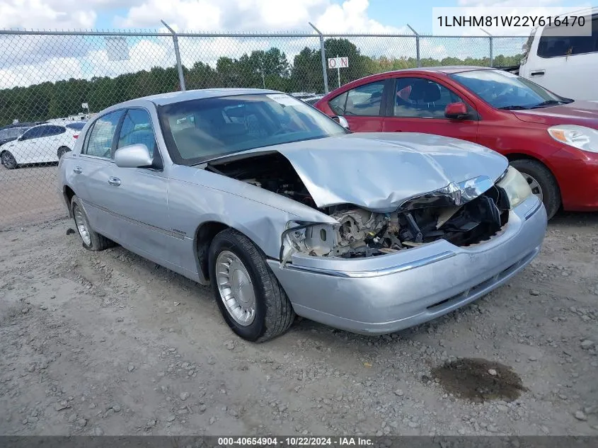 2002 Lincoln Town Car Executive VIN: 1LNHM81W22Y616470 Lot: 40654904