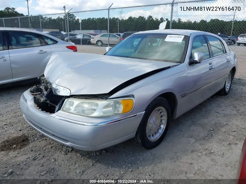 2002 Lincoln Town Car Executive VIN: 1LNHM81W22Y616470 Lot: 40654904