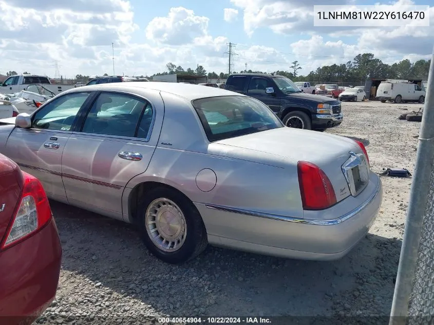 2002 Lincoln Town Car Executive VIN: 1LNHM81W22Y616470 Lot: 40654904