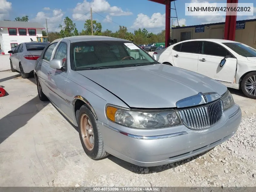 2002 Lincoln Town Car Cartier VIN: 1LNHM83W42Y662802 Lot: 40753096