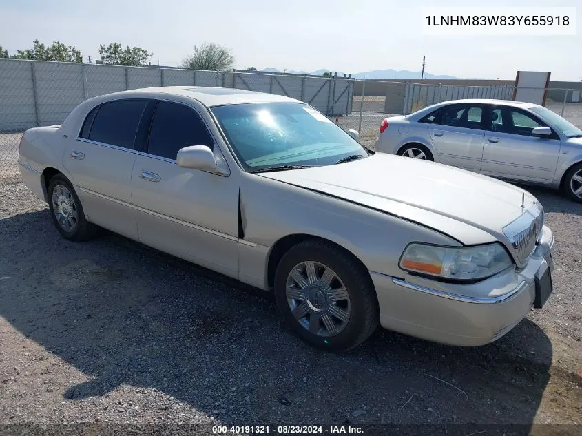 2003 Lincoln Town Car Cartier VIN: 1LNHM83W83Y655918 Lot: 40191321