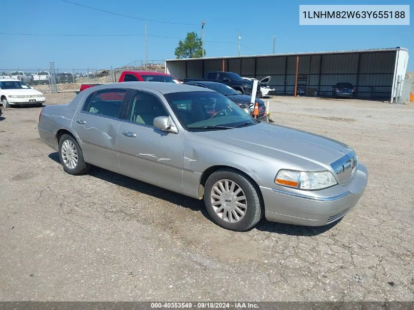 2003 Lincoln Town Car Signature VIN: 1LNHM82W63Y655188 Lot: 40353549