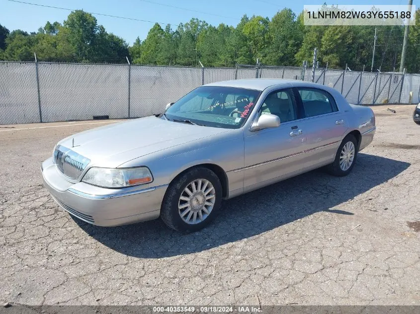 2003 Lincoln Town Car Signature VIN: 1LNHM82W63Y655188 Lot: 40353549