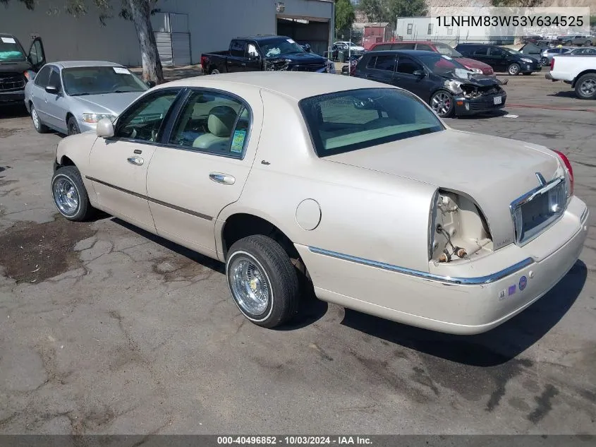 2003 Lincoln Town Car Cartier VIN: 1LNHM83W53Y634525 Lot: 40496852