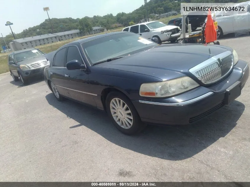 2003 Lincoln Town Car VIN: 1LNHM82W53Y634672 Lot: 40501011