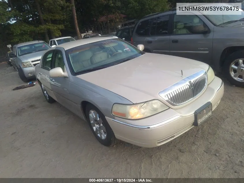 2003 Lincoln Town Car Cartier VIN: 1LNHM83W53Y678475 Lot: 40613637