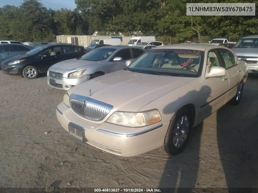 2003 Lincoln Town Car Cartier VIN: 1LNHM83W53Y678475 Lot: 40613637