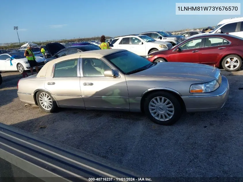 2003 Lincoln Town Car Executive VIN: 1LNHM81W73Y676570 Lot: 40716237