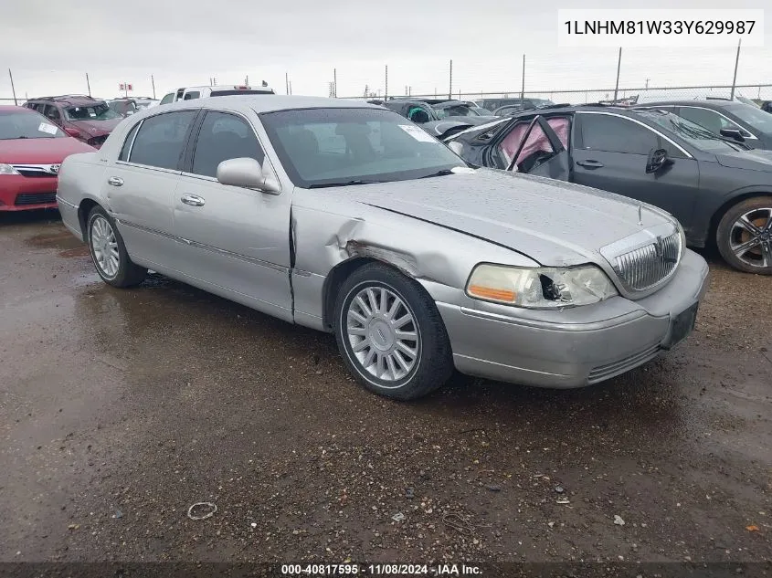 2003 Lincoln Town Car Executive VIN: 1LNHM81W33Y629987 Lot: 40817595