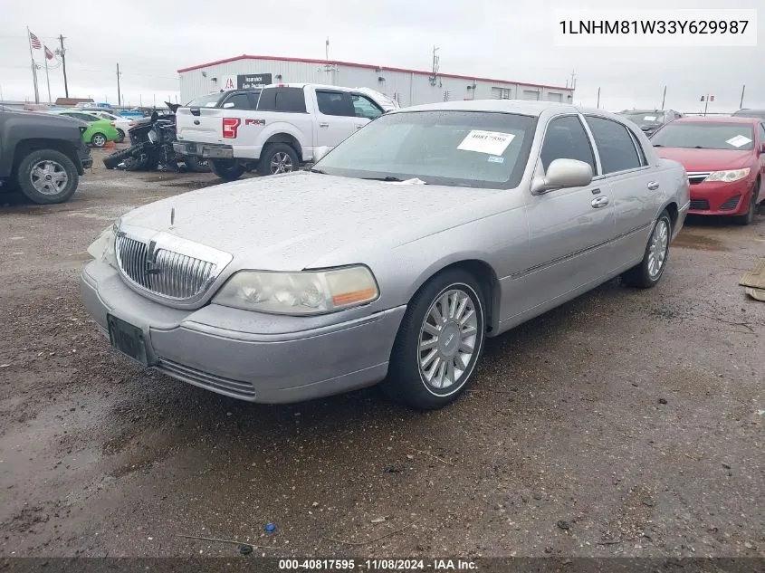 2003 Lincoln Town Car Executive VIN: 1LNHM81W33Y629987 Lot: 40817595