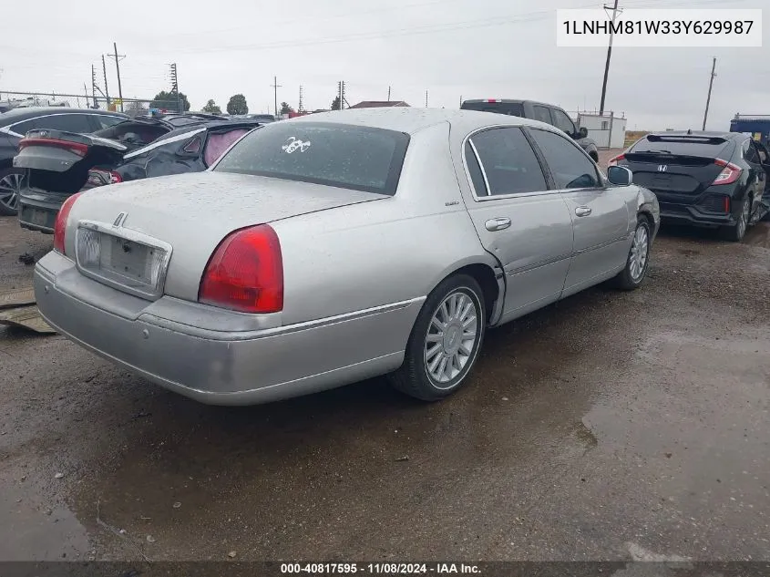 2003 Lincoln Town Car Executive VIN: 1LNHM81W33Y629987 Lot: 40817595