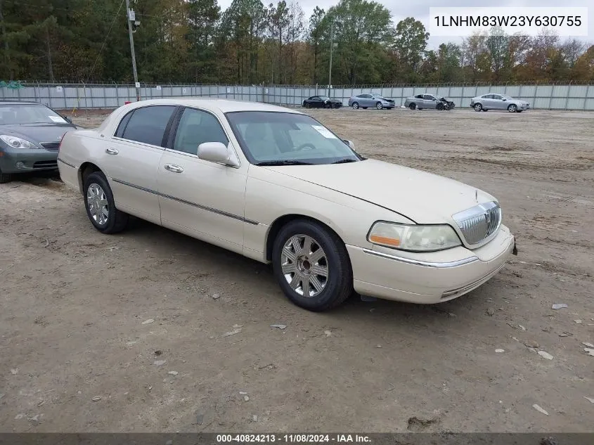 2003 Lincoln Town Car Cartier VIN: 1LNHM83W23Y630755 Lot: 40824213