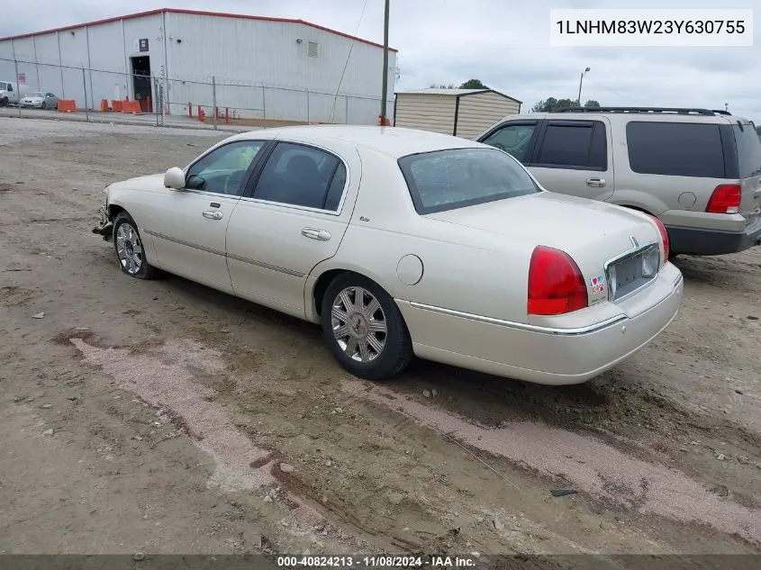 2003 Lincoln Town Car Cartier VIN: 1LNHM83W23Y630755 Lot: 40824213