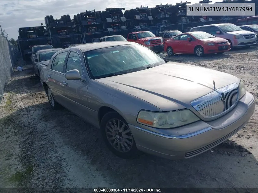 1LNHM81W43Y687994 2003 Lincoln Town Car Executive