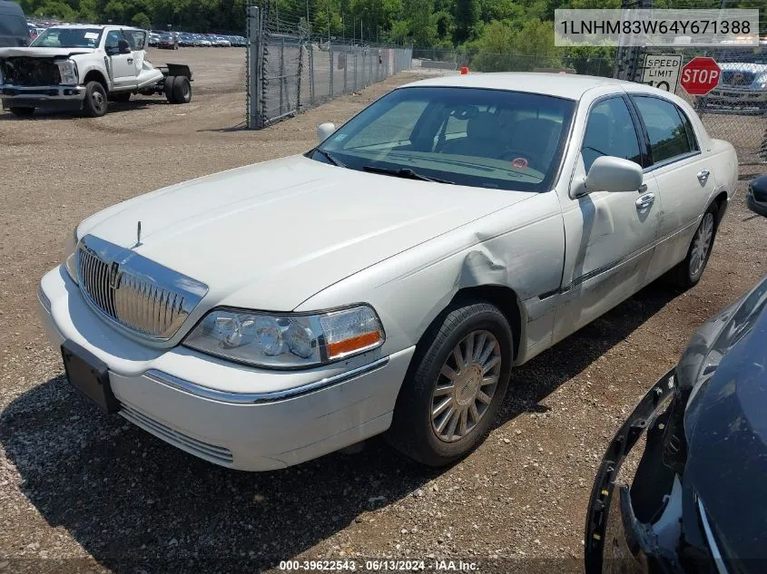 2004 Lincoln Town Car Ultimate VIN: 1LNHM83W64Y671388 Lot: 39622543