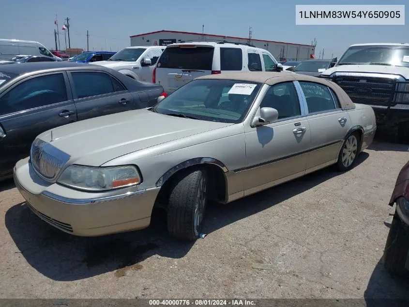 2004 Lincoln Town Car Ultimate VIN: 1LNHM83W54Y650905 Lot: 40000776