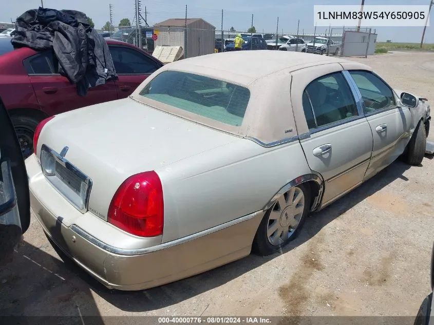 2004 Lincoln Town Car Ultimate VIN: 1LNHM83W54Y650905 Lot: 40000776