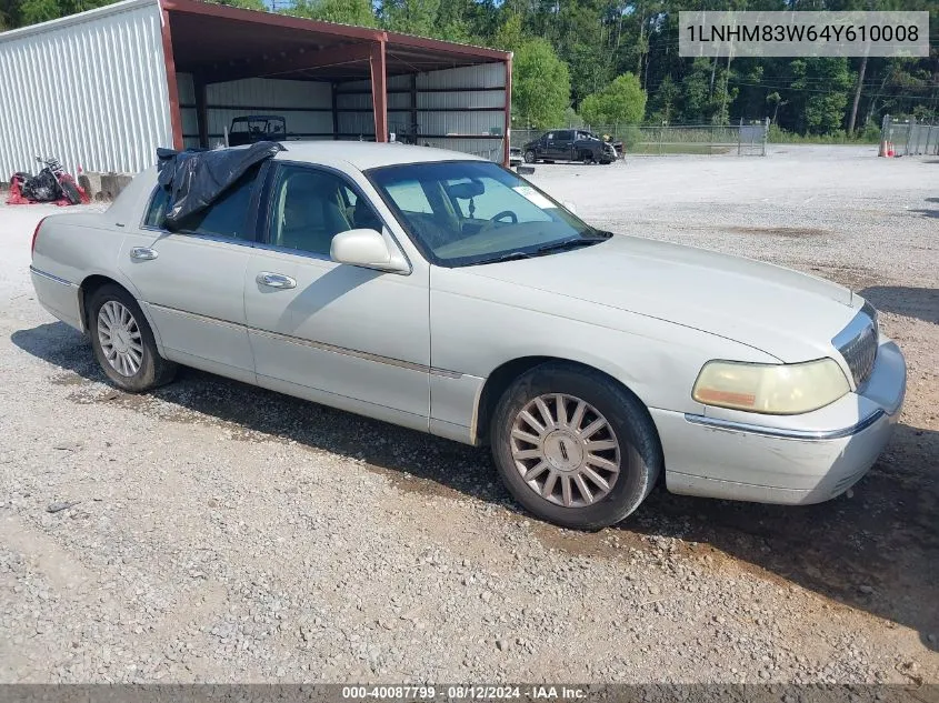 2004 Lincoln Town Car Ultimate VIN: 1LNHM83W64Y610008 Lot: 40087799