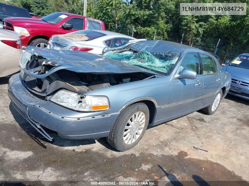 2004 Lincoln Town Car Signature VIN: 1LNHM81W14Y684729 Lot: 40092082