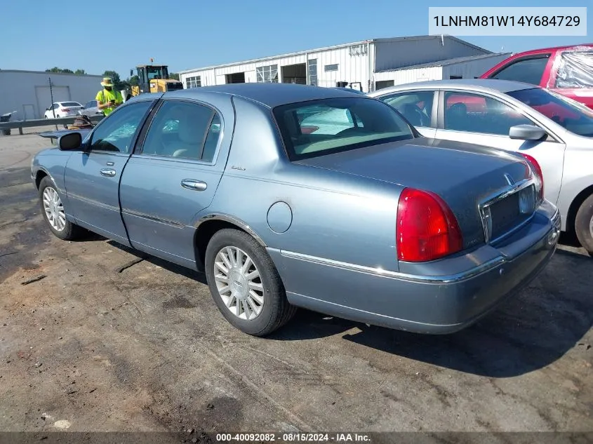 2004 Lincoln Town Car Signature VIN: 1LNHM81W14Y684729 Lot: 40092082