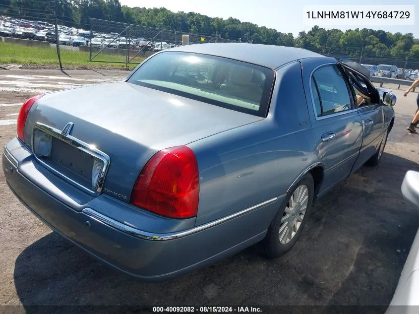 2004 Lincoln Town Car Signature VIN: 1LNHM81W14Y684729 Lot: 40092082