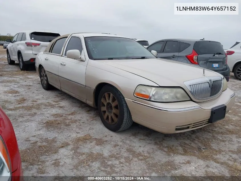 2004 Lincoln Town Car Ultimate VIN: 1LNHM83W64Y657152 Lot: 40603252