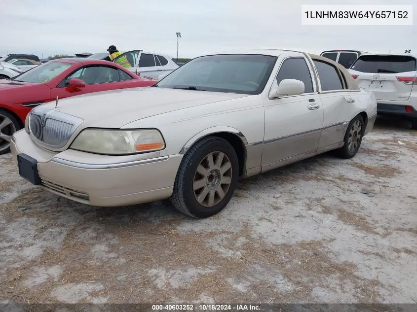 2004 Lincoln Town Car Ultimate VIN: 1LNHM83W64Y657152 Lot: 40603252