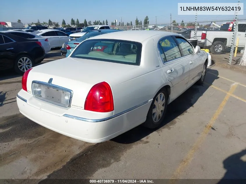 2004 Lincoln Town Car Ultimate VIN: 1LNHM83W54Y632419 Lot: 40736979