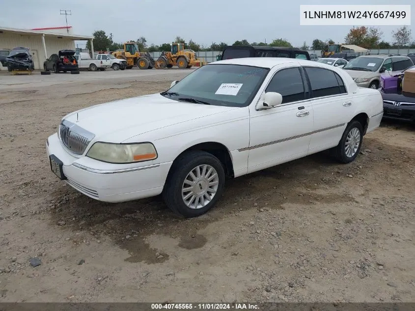 2004 Lincoln Town Car Signature VIN: 1LNHM81W24Y667499 Lot: 40745565