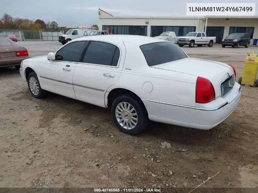 2004 Lincoln Town Car Signature VIN: 1LNHM81W24Y667499 Lot: 40745565