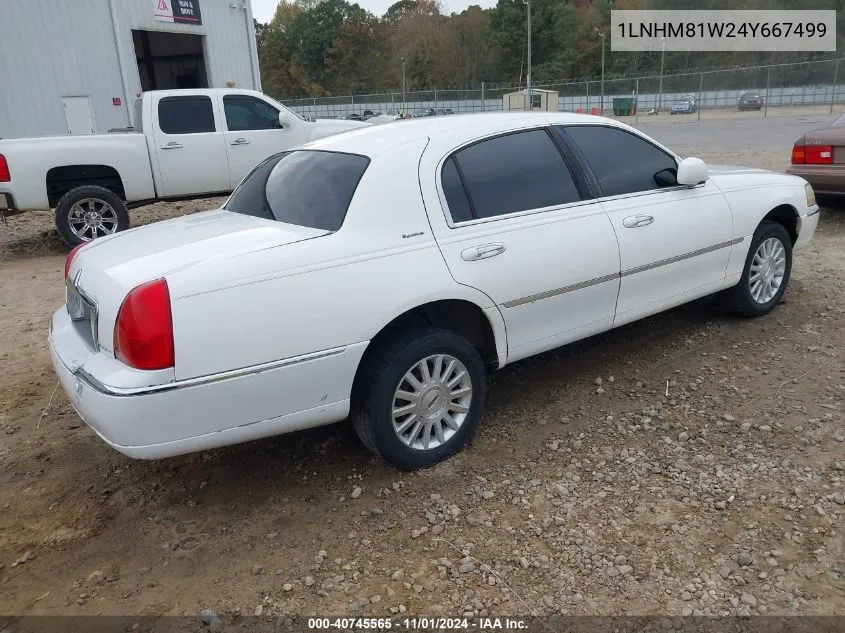 2004 Lincoln Town Car Signature VIN: 1LNHM81W24Y667499 Lot: 40745565