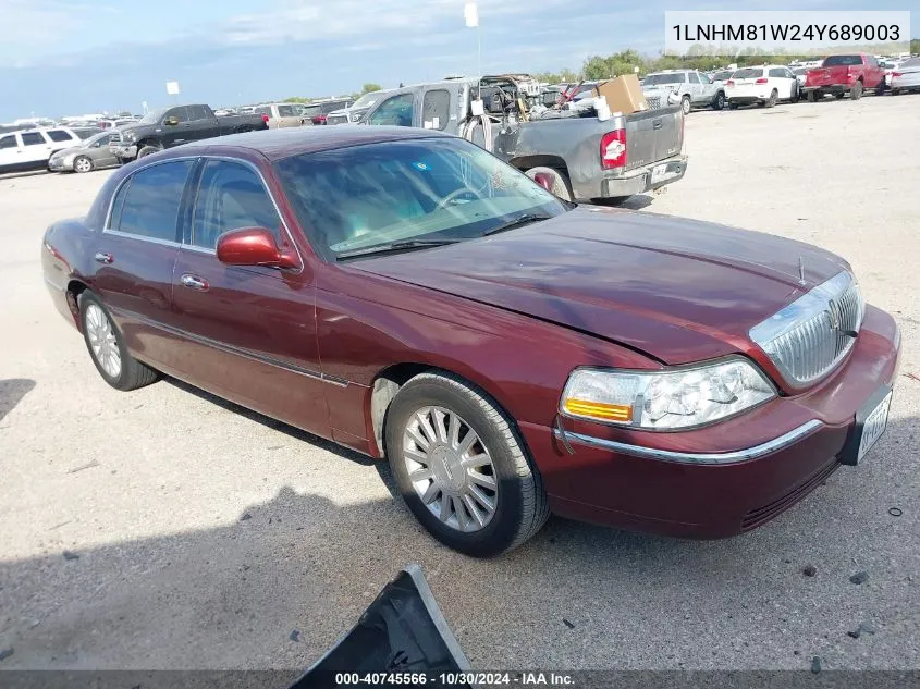 2004 Lincoln Town Car Signature VIN: 1LNHM81W24Y689003 Lot: 40745566