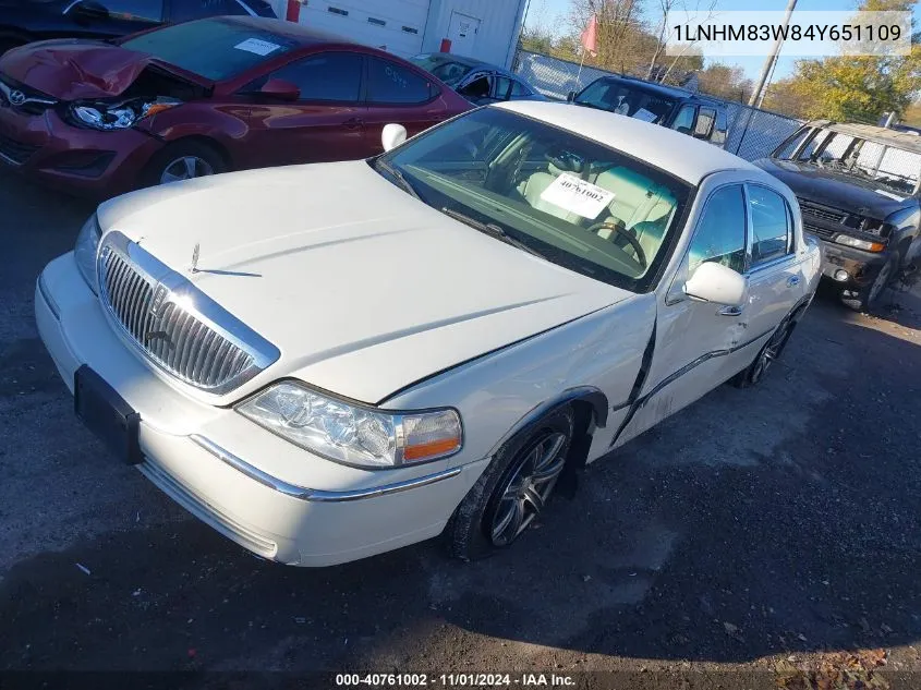 2004 Lincoln Town Car Ultimate VIN: 1LNHM83W84Y651109 Lot: 40761002