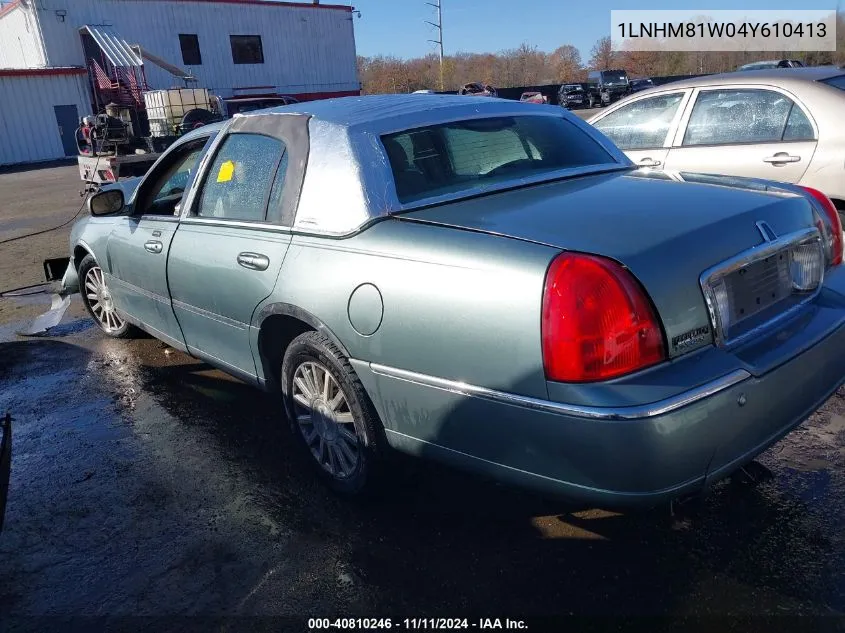 2004 Lincoln Town Car Signature VIN: 1LNHM81W04Y610413 Lot: 40810246