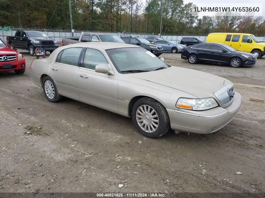 2004 Lincoln Town Car Signature VIN: 1LNHM81W14Y653660 Lot: 40821625