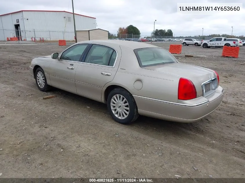 2004 Lincoln Town Car Signature VIN: 1LNHM81W14Y653660 Lot: 40821625