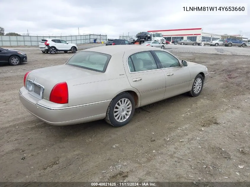 2004 Lincoln Town Car Signature VIN: 1LNHM81W14Y653660 Lot: 40821625